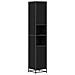 Set di mobili per il bagno 4 pcs Rovere Nero Legno multistrato - Foto miniatura 8