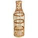 Vaso In Rattan Intrecciato Con Candela Naturale A Batteria, D14x44,5h Cm - Foto miniatura 1