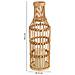 Vaso In Rattan Intrecciato Con Candela Naturale A Batteria, D14x44,5h Cm - Foto miniatura 3