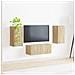 Set mobile TV 6 pcs Rovere Sonoma Legno multistrato - Foto miniatura 4