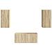 Set mobile TV 6 pcs Rovere Sonoma Legno multistrato - Foto miniatura 7