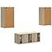 Set mobile TV 6 pcs Rovere Sonoma Legno multistrato - Foto miniatura 8