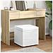 Pouf Bianco Pelle Sintetica e Legno Ingegnerizzato - Foto miniatura 2