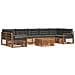 Set di divani da esterno con cuscino 8 pcs Naturale e Antracite - Foto miniatura 1