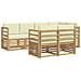 Set divano sezionale con cuscino 7 pcs Bianco e Crema - Foto miniatura 1