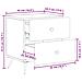 Armadio da Notte con cassetto Rovere Fumo 43 x 34,5 x 47,5 cm - Foto miniatura 9