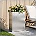 Vaso da giardino Argento 40 x 20 x 40 cm Acciaio Inox - Foto miniatura 2