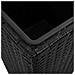 Vasi Fioriere Moderni In Rattan Nero, Set Da 3 Vasi 40 - 60 - 80 cm - Foto miniatura 7