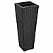 Vasi Fioriere Moderni In Rattan Nero, Set Da 3 Vasi 40 - 60 - 80 cm - Foto miniatura 4