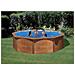 Piscina Fuori Terra Circolare In Metallo Effetto Legno - Foto miniatura 4