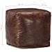 Pouf Marrone Scuro 40x40x40 Cm In Vera Pelle Di Capra - Foto miniatura 2