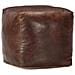 Pouf Marrone Scuro 40x40x40 Cm In Vera Pelle Di Capra - Foto miniatura 1