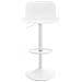 Sgabello Bar Almada In Polipropilene I Sedia Alta Bancone Girevole 360° E Regolabile 57-78 CM I Sgabello Alto Con Schienale E Poggiapiedi Bianco - Foto miniatura 2