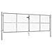 Cancello Per Giardino In Acciaio Zincato 415x175cm Argento - Foto miniatura 1