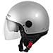 Casco Jet Scooter Moto Ece 22 Doppia Visiera Parasole Argento 2xl - Foto miniatura 4