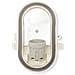 Applique Ovale In Plastica + Vetro Attacco E27 Max 60w Bianco - Foto miniatura 4