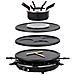 Chef Rac-1350wf waadt 4 In 1 Raclette Grill Fonduta Pietra Calda Per 8 Persone, Design In Acciaio Inox - Foto miniatura 1