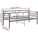 Divano Letto Telaio Nero In Metallo 90x200 Cm - Foto miniatura 6