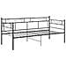 Divano Letto Telaio Nero In Metallo 90x200 Cm - Foto miniatura 8