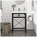 Struttura Per Lavabo Da Bagno Nera 59x38x83 Cm In Ferro - Foto miniatura 1