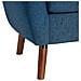 Brie Sedia Accento In Lino Blu - Foto miniatura 4