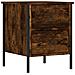 Comodino Rovere Fumo 40x42x50 Cm Legno Multistrato - Foto miniatura 1