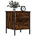 Comodino Rovere Fumo 40x42x50 Cm Legno Multistrato - Foto miniatura 4