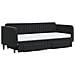 Divano Letto Estraibile Con Cassetti Nero 80x200 Cm In Velluto - Foto miniatura 7