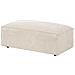 Divano Modulare 3 Posti Hellnar Velluto Beige Chiaro Con Ottomana - Foto miniatura 4