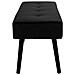 Panca Skiby - Nero - Velluto - 35x100x44 Cm - Foto miniatura 3