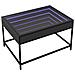 Tavolino Da Salotto Con Led Infinity Nero 70x50x41 Cm - Foto miniatura 2