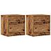 Comodini Legno Antico 2 Pz 40x30x40 Cm In Legno Multistrato - Foto miniatura 2