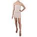 Miniabito Corto In Seta Con Perline Beige - It40-s - Foto miniatura 1