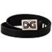 Cintura Fibbia Logo Dg Argento Pelle Nera - 90 Cm / 36 Inches - Foto miniatura 1