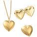 Collana Con Ciondolo A Forma Di Cuore, Collana Con Ciondolo Con Foto In Oro, Catena Da 45 Cm (mp244) Gold - Foto miniatura 1