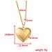 Collana Con Ciondolo A Forma Di Cuore, Collana Con Ciondolo Con Foto In Oro, Catena Da 45 Cm (mp244) Gold - Foto miniatura 3