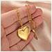 Collana Con Ciondolo A Forma Di Cuore, Collana Con Ciondolo Con Foto In Oro, Catena Da 45 Cm (mp244) Gold - Foto miniatura 5