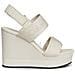 Wedge Sandal Webbing Sandali Sintetico Scarpe Donna Beige Eu 41, Yw0yw01360 0f4 - Foto miniatura 2