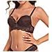Completo Intimo Femminile In Pizzo Marrone, Taglia 42/95c - Eleganza E Comfort Assicurati - Foto miniatura 2