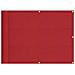 Paravento da Balcone Rosso 75x800 cm 100% Poliestere Oxford - Foto miniatura 1