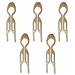5 Pezzi Pettine Per Capelli A Forma Di U, Forcine Per Capelli Francesi Per Donna Beige - Foto miniatura 7