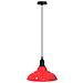 Lampada Sospensione Regolabile E27 Rosso Lucido Ø31 cm Metallo - Foto miniatura 1