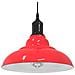 Lampada Sospensione Regolabile E27 Rosso Lucido Ø31 cm Metallo - Foto miniatura 2