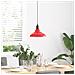 Lampada Sospensione Regolabile E27 Rosso Lucido Ø31 cm Metallo - Foto miniatura 3