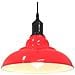 Lampada Sospensione Regolabile E27 Rosso Lucido Ø31 cm Metallo - Foto miniatura 5