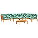 Set Divano Pallet Giardino 5pz con Cuscini Massello Acacia - Foto miniatura 1