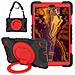 Custodia Con Supporto Girevole Per Samsung Galaxy Tab A 10.1 2019 Rosso - Foto miniatura 1