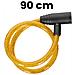 Antifurto A Spirale Da 90 Cm Per Bicicletta Con 2 Chiavi, Giallo - Foto miniatura 2