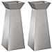 Vaso a Pilastro 2 pcs Argento 40 x 40 x 100 cm Acciaio - Foto miniatura 1