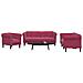 Set di Divani 3 pz Rosso Vino in Velluto - Foto miniatura 2